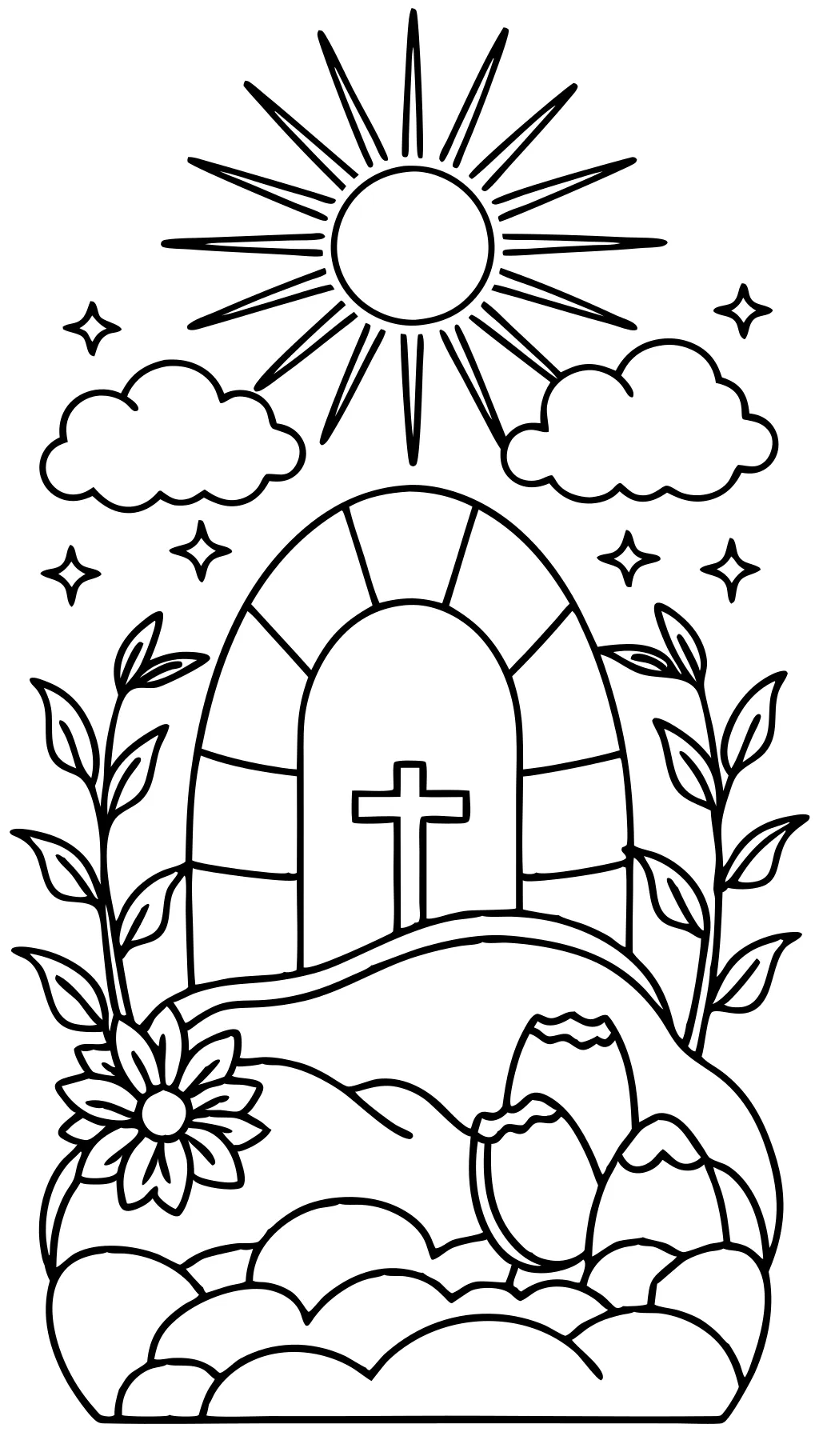 he is risen coloring pages